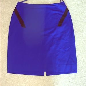 Blue pencil skirt